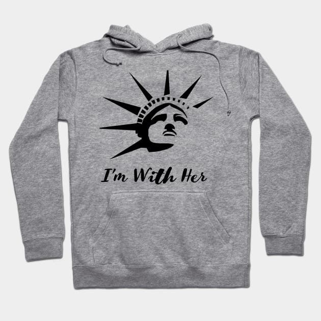 Minimalist Woman's Rights, Feminist, I'm With Her, Nasty WomanSTATUE OF LIBERTY Lady Liberty I Hoodie by YellowDogTees